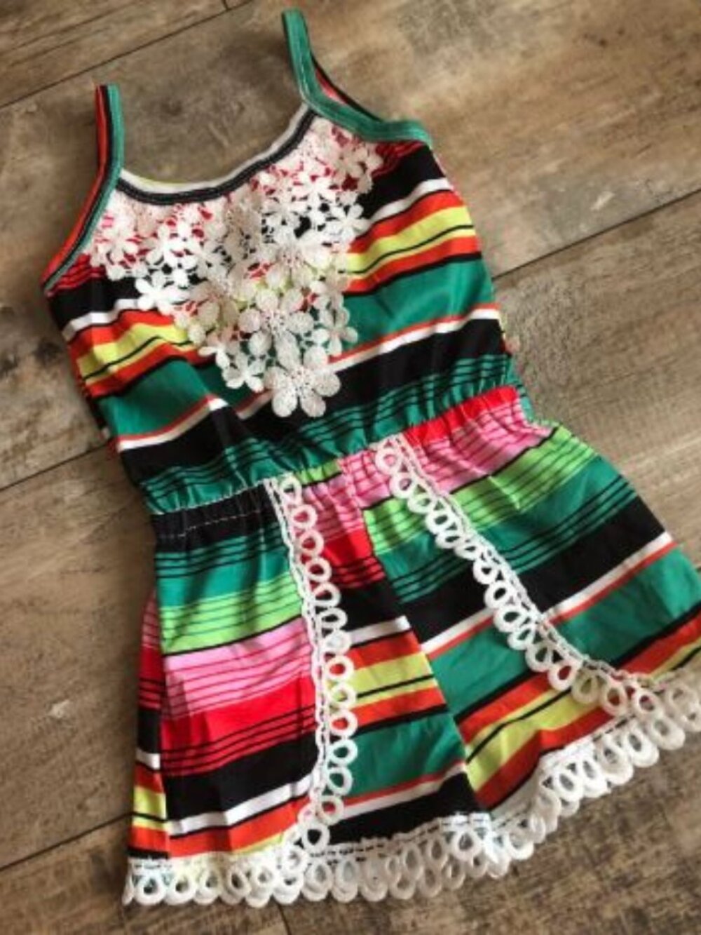 Infant to Toddler Lace Serape Romper